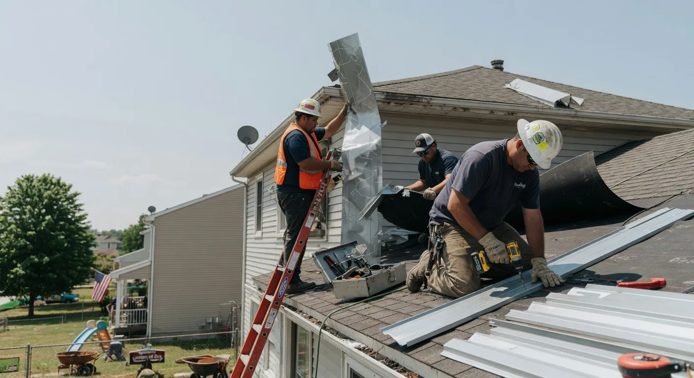 Storm Damage Metal Roof Repair in Elizabethtown, NY